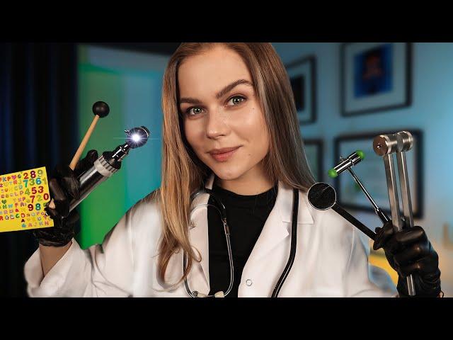 Fastest ASMR Medical (Cranial Nerve Exam, Eye Exam, Ear Exam, Hearing Test, Focus, Neurologist, Phy)