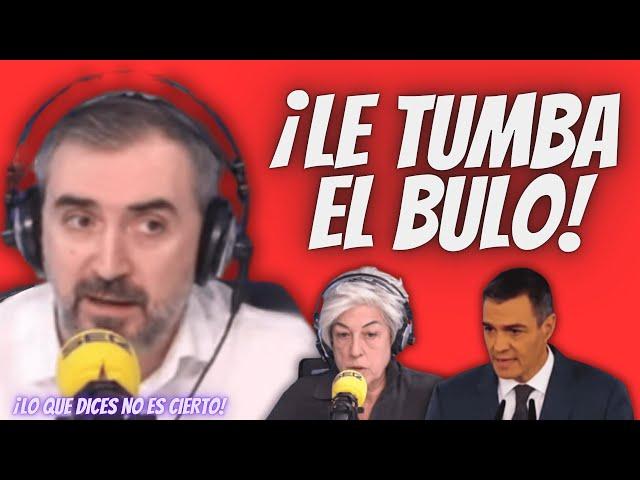 Ignacio Escolar le “TUMBA el BULO” sobre Pedro Sánchez a una TERTULIANA PALMERA del PP