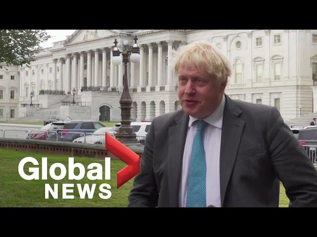 Boris Johnson visits Capitol Hill as prospects for UK-US trade deal fades