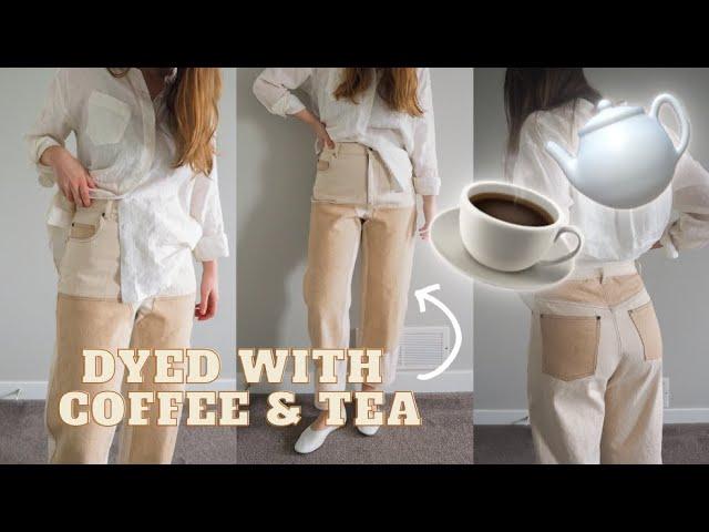 SEWING VLOG | Making jeans dyed with coffee & tea ️