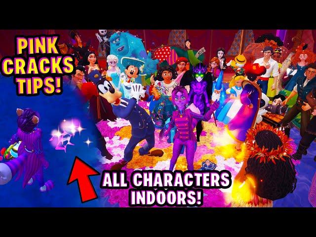 How to Find Pink Cracks Easier.  How To Get EVERY CHARACTER Indoors in Disney Dreamlight Valley.