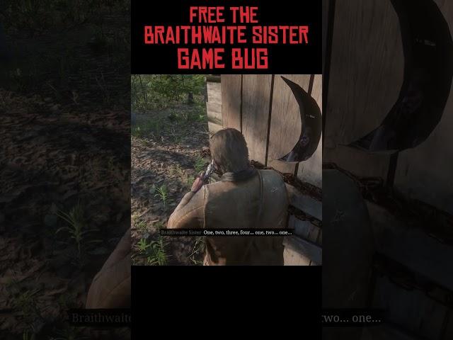 I accidentally freed the Braithwaite Sister - Red Dead Redemption 2 bug #rdrd2 #Shorts