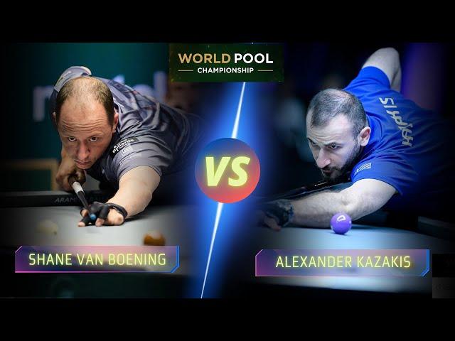 SHANE VAN BOENING VS ALEXANDER KAZAKIS | 2024 WORLD POOL CHAMPIONSHIP #9ballpool #highlights #svb