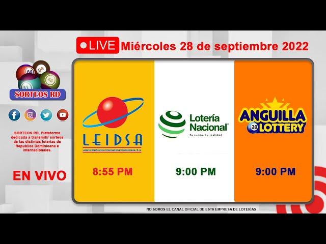 LEIDSA y Lotería Nacional en Vivo │ Miércoles 28 de septiembre 2022 - 8:55 PM