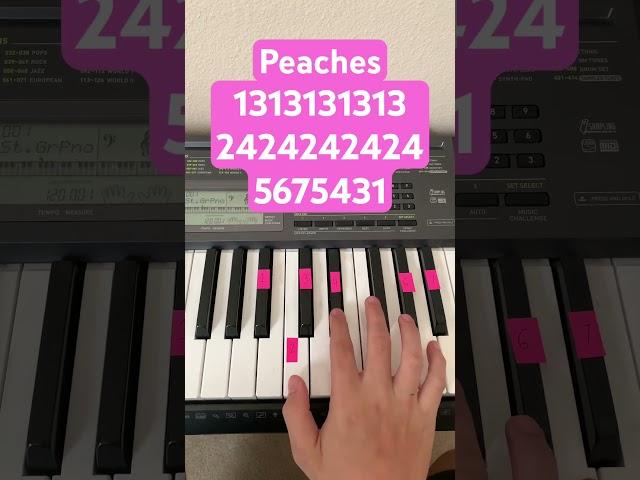 How To Play Peaches | Easy Piano Tutorial #shorts