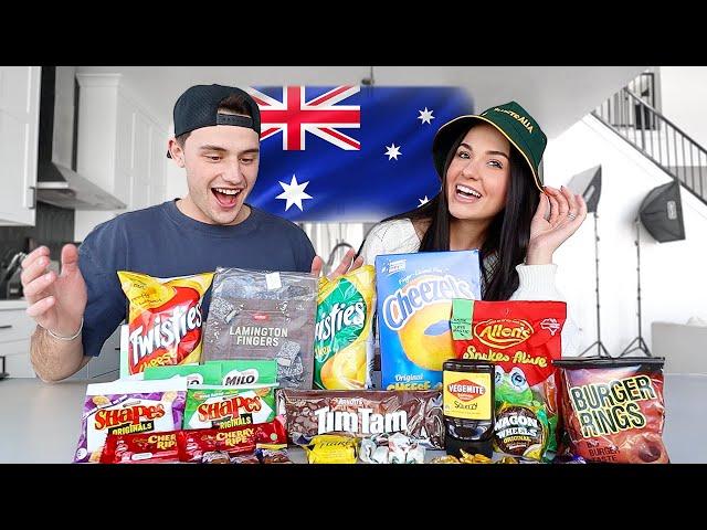 WE TRIED AUSTRALIAN SNACKS FOR THE FRIST TIME!