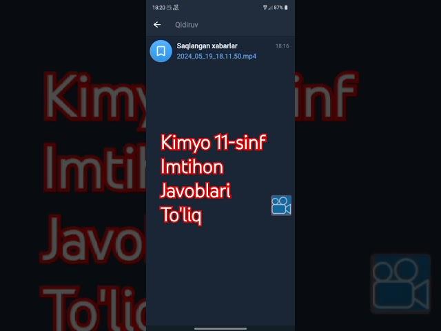 Kimyo Biologiya 11-sinf imtihon 2024 biletlari javoblari to'liq #kimyo