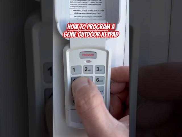 Genie garage door keypad programming #shorts