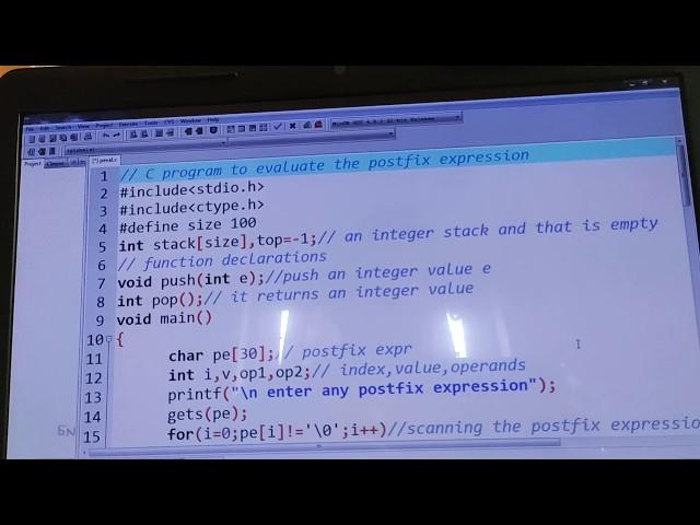 C program for evaluation of postfix expression using a Stack | STACK APPLICATIONS || DATA STRUCTURES