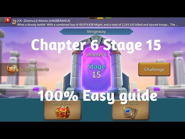 Lords mobile Vergeway chapter 6 Stage 15 easiest guide