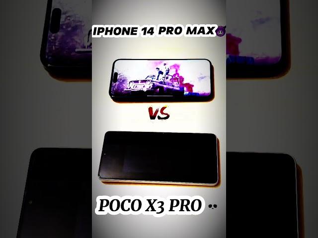 iphone 14 pro max VS poco x3 pro bgmi open test  #shorts #ytshortsindia