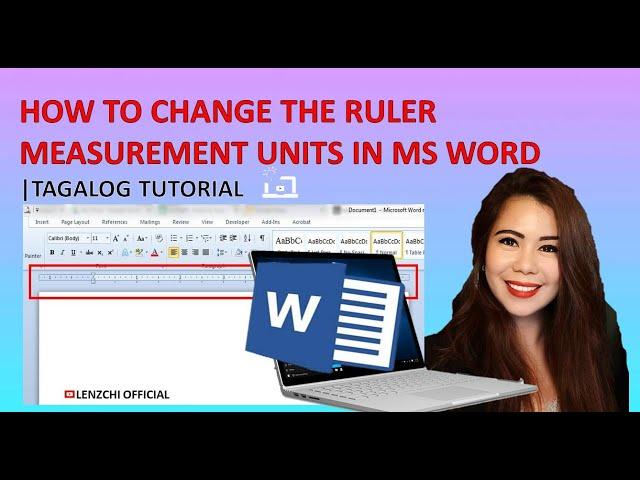 How to Change the Ruler Measurement Units in MS WORD | Tagalog Tutorial