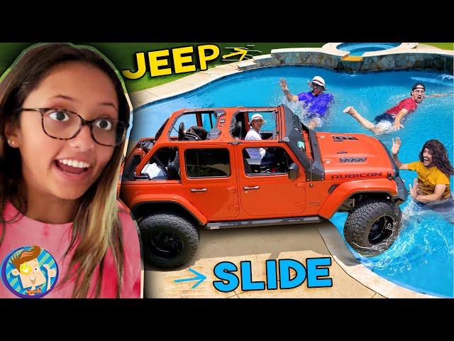 JEEP vs. POOL (FV Family Slide Towing Vlog w/ a side of ICE)