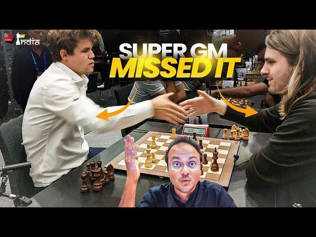 An unbelievable miss by both Carlsen and Rapport | World Blitz Teams 2024