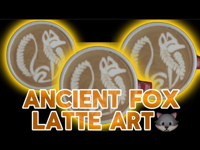 ANCIENT FOX LATTE ART  #latteart #fox #ancient #coffee #art#Barista#skill#trending#coffeelover