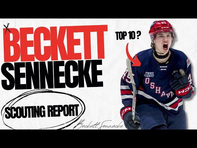 Beckett Sennecke: Size, Skills, Skating and IQ | Scouting Report 2024 NHL Draft | Highlights & Stats