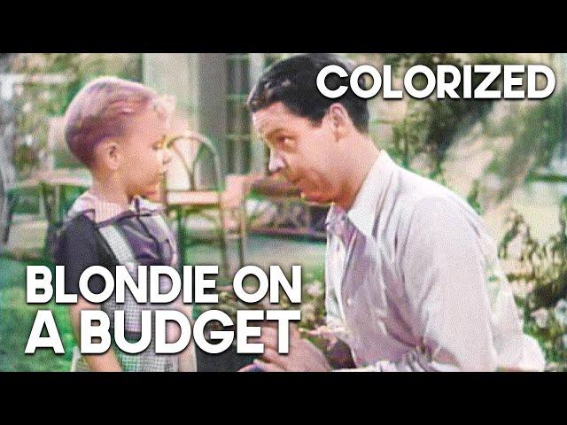 Blondie on a Budget | COLORIZED | Classic Family Movie | English | Classics