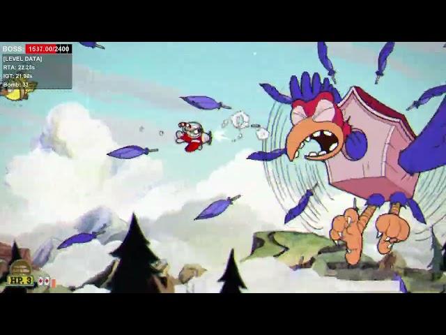 Cuphead - Wally Warbles in 46s - Version 1.1.5 - Charmless - No Nukes