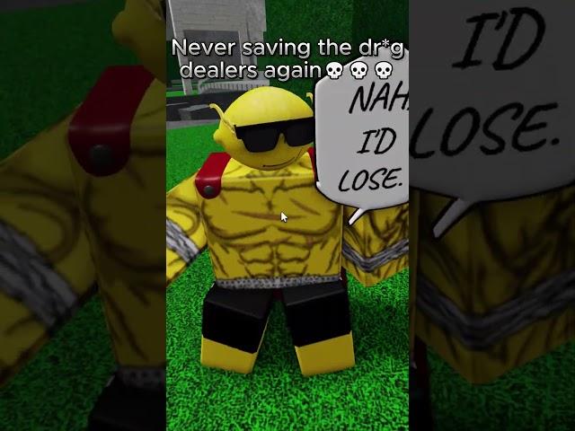 Bro thought he got saved #roblox #memes #thestrongestbattlegrounds  #videogamememes #funny #goofy