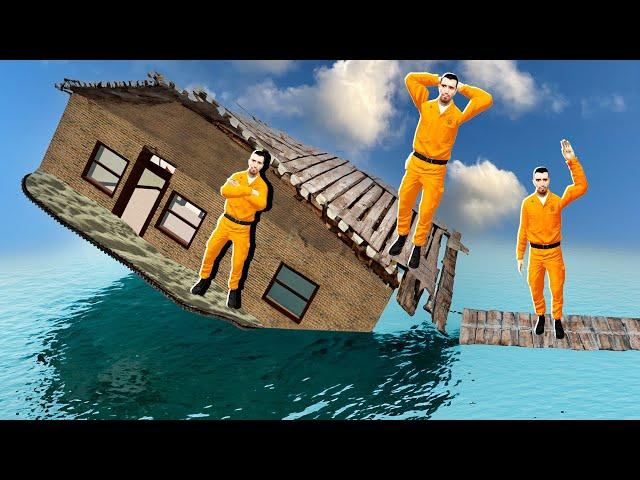 Can We Survive in a Sinking Structure? Fun Times in Garry's Mod Sandbox