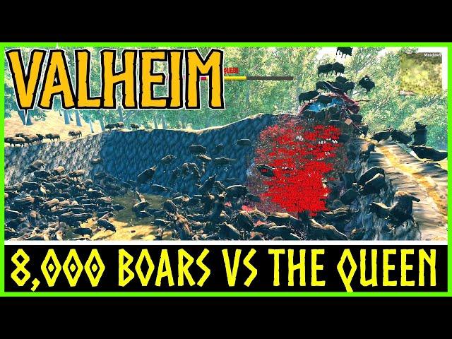 8000 Boars vs The Queen - The Mistlands Boss is Strong (and Boars are lazy)