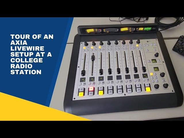 Tour of an Axia Livewire (audio over IP) setup at a college radio station