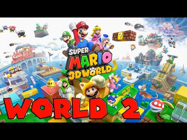 SUPER MARIO 3D WORLD SWITCH - World 2 Stars and Stamp - No Commentary