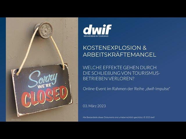 dwif Impulse: KOSTENEXPLOSION & ARBEITSKRÄFTEMANGEL