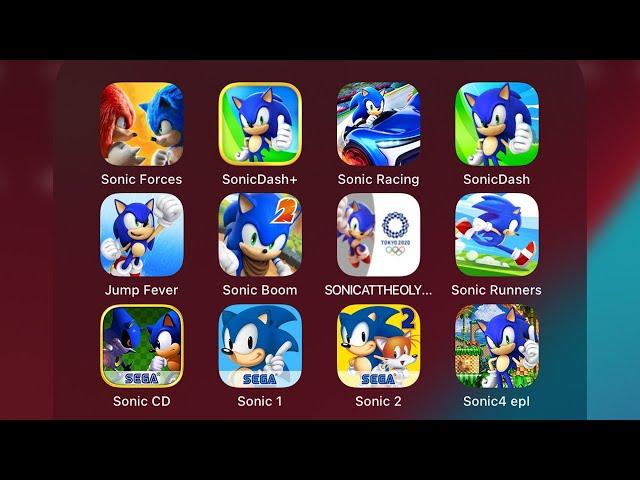 Sonic the Hedgehog 4 Episode 1, Sonic Forces, Sonic Dash +, Sonic CD, Sonic Runners, Sonic Forces