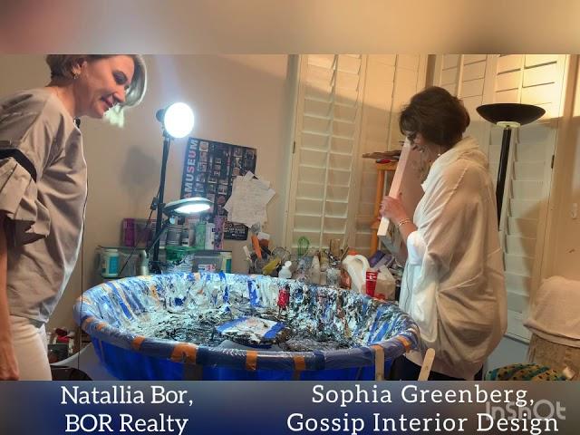 Fluid-Art with Sophia Greenberg, interior designer with Gossip Interior Design