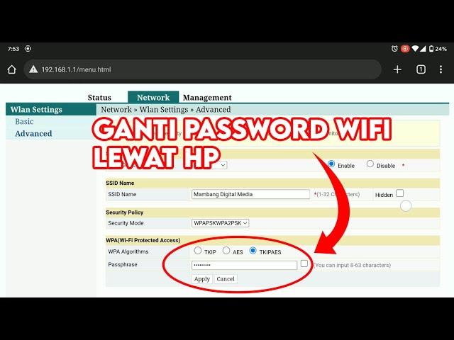 Cara Ganti Password WiFi IndiHome || Ganti Password WiFi Lewat HP