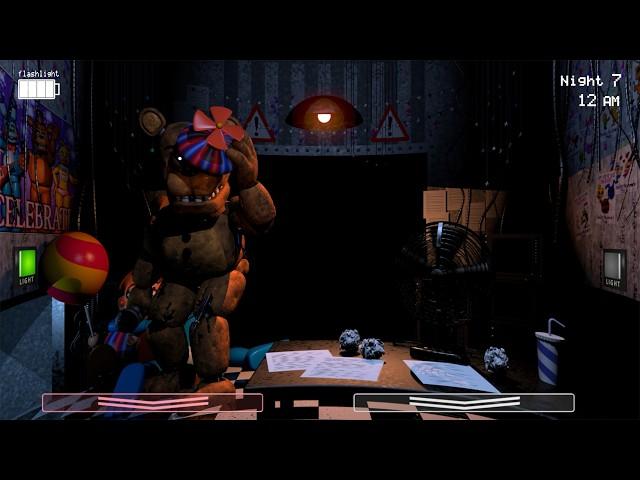 Withered Freddy steals Balloon Boy's hat FNaF in Real Time Animated