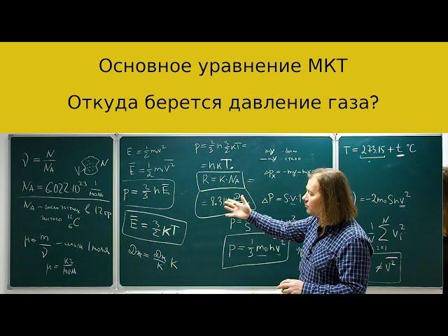 Основное уравнение МКТ: откуда берется давление газа?