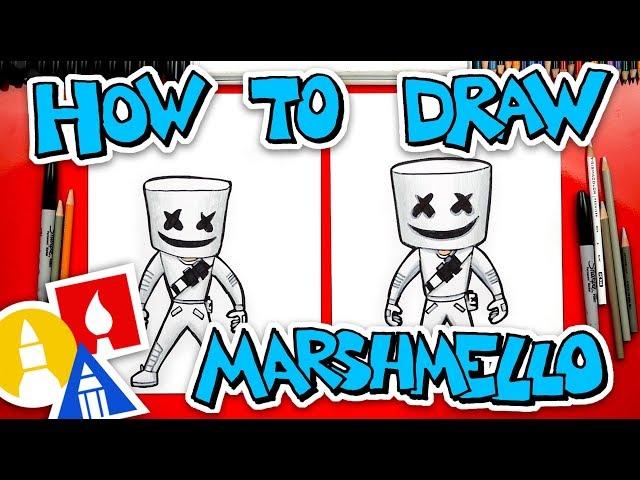 How To Draw Fortnite Marshmello Skin