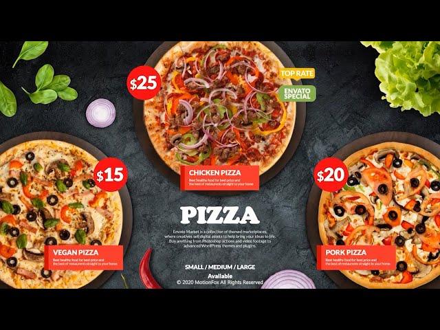 Food Menu Video Template - After Effects Template