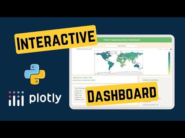 Build a Python Interactive Data Dashboard with Dash & Plotly | Data Analytics: World Happiness Index