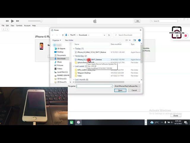 How to import ipsw firmware into iTunes | windows tutorial | IPhone Restore Factory reset update 