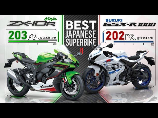 2022 Kawasaki Ninja ZX-10R vs Suzuki GSX-R 1000 ┃ 1000cc Japanese Superbike Comparison
