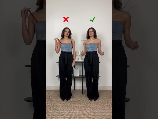 3 strapless BRA HACKS: 1,2 or 3?  Daily #shorts about #fashionhacks and #fashioninspo #hacks