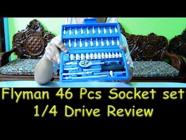 FLyman 46 Pcs 1/4 inch drive socket set