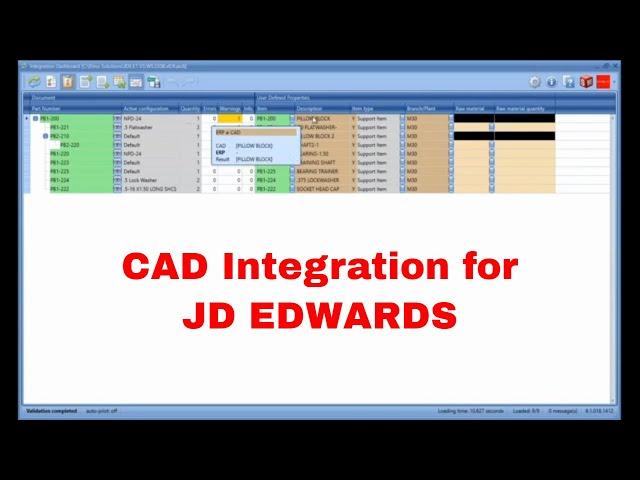 CAD Integration for JD EDWARDS