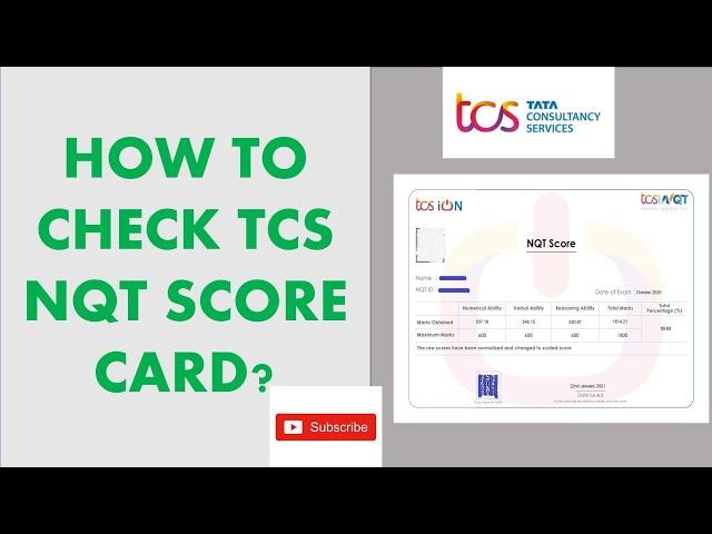 TCS NQT result score card how to check on website#tcs #nqt #score card