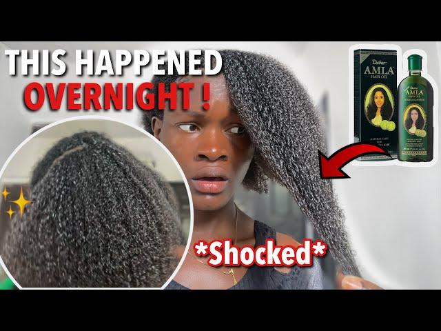 Shocking results! I left Amla Oil on my 4b/4c hair overnight and this happened