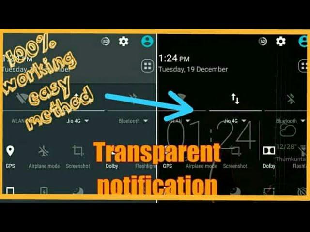 How to get TRANSPARENT notification panel |Xposed module|2018