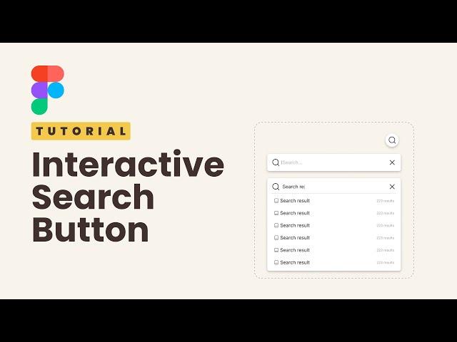 Create An Interactive Search Bar & Button: Figma Tutorial