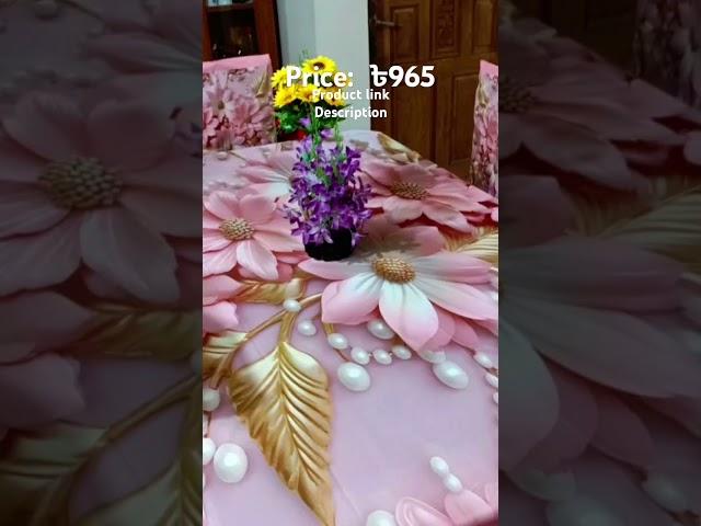 3D Print Dining table Cloth runner and 06 pieces chair cover Full Set mukta print #tableclot