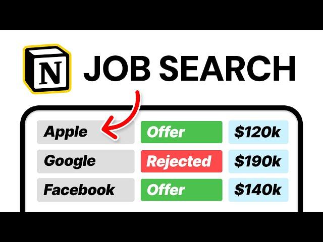 Job Search Free Notion Template - Land your Dream Job FAST