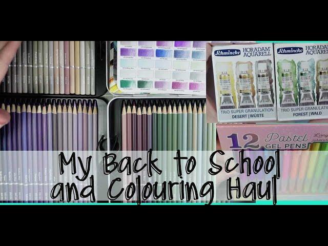 My Back to School  colouring and Stationary Haul,  | Adult Colouring  |  Adult Coloring