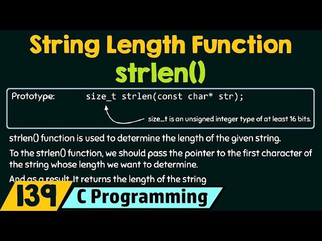 String Length Function - strlen()