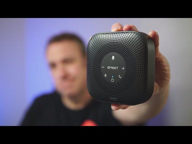 EMEET Conference Speakerphone M0 Plus Review - 4 AI Mics with 360° Voice Pickup